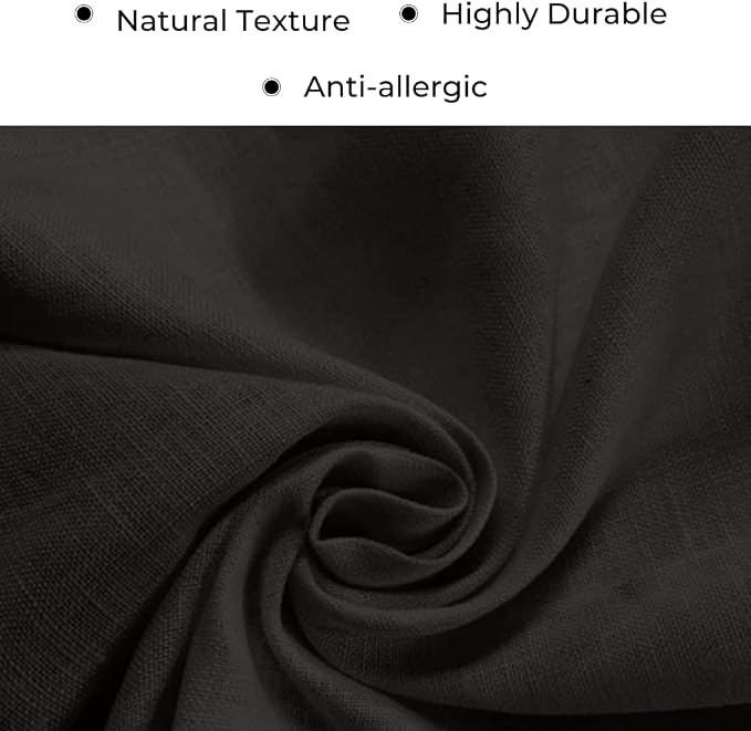 D'Moksha Homes Linen Black Table Runner 120 Inches Long - Image 5