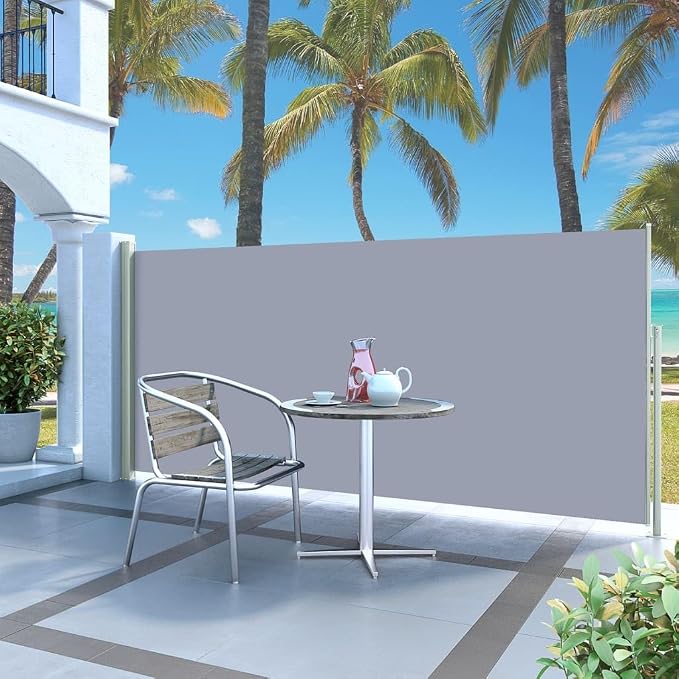 YAFF Retractable Outdoor Folding Privacy Divider, Water & UV Resistant Sun by YAFF