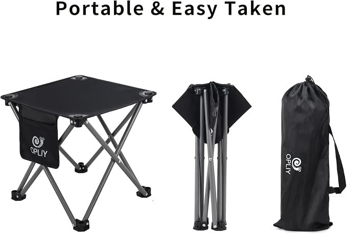 Opliy Camping Stool 2 Pack, 13 Inch Portable Folding Stool - Image 4