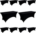 10-Pack 4ft Black Spandex Table Covers by Unknown