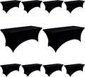 10-Pack 8ft Black Spandex Table Covers by Unknown