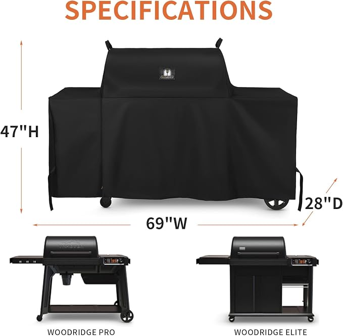 SUPJOYES Grill Cover for Traeger Grills BAC776 Woodridge Pro and Woodridge Elite - Image 2