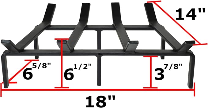 SteelFreak Heavy Duty Steel Fireplace Grate - Image 2