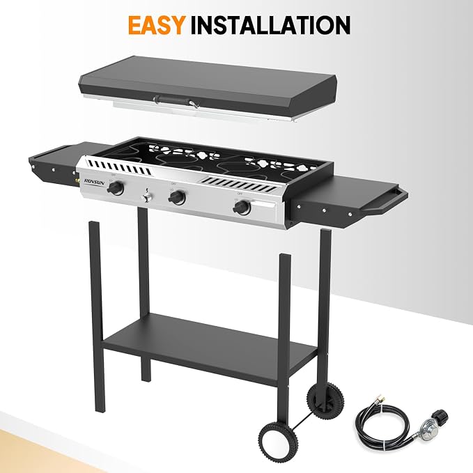 ROVSUN 2-in-1 Propane Stove & 33'' Griddle Combo - Image 4