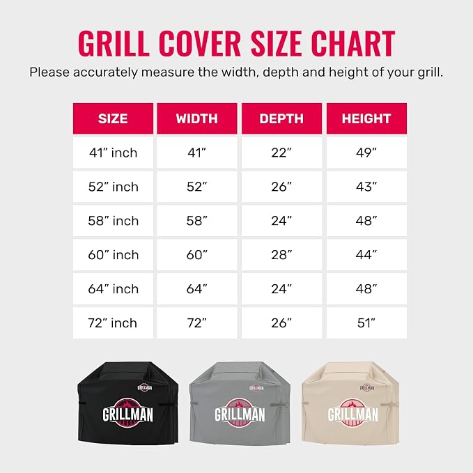 Grillman Grill Cover, BBQ Outdoor Grill Covers, Gas Grills, Waterproof - Image 7