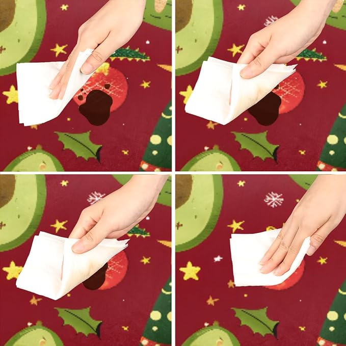 Christmas Tree Avocado Green Round Table Cloth Cover, Elastic Edge Waterproof - Image 4