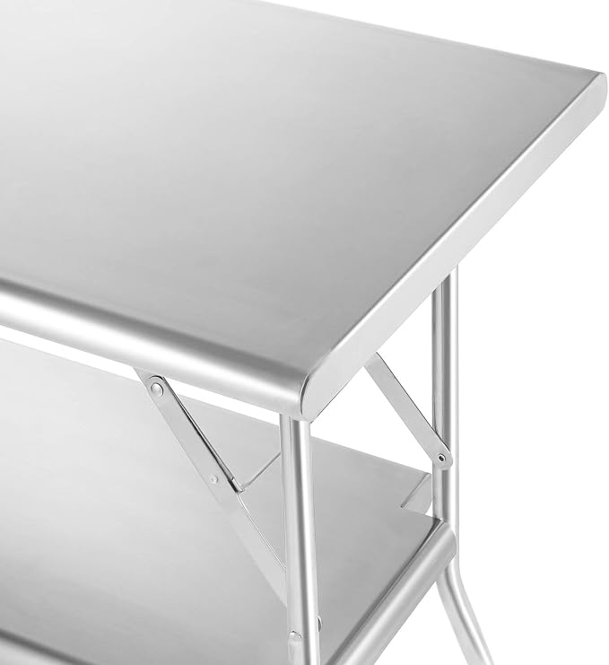 GRIDMANN Stainless Steel Folding Table 48 x 24 Inch - Image 4