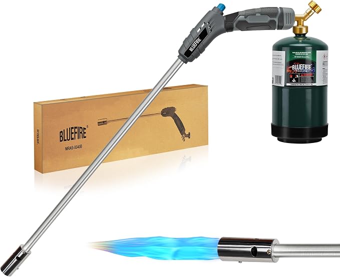 BLUEFIRE 32" Propane Weed Torch, Lightweight Flamethrower by Bluefire