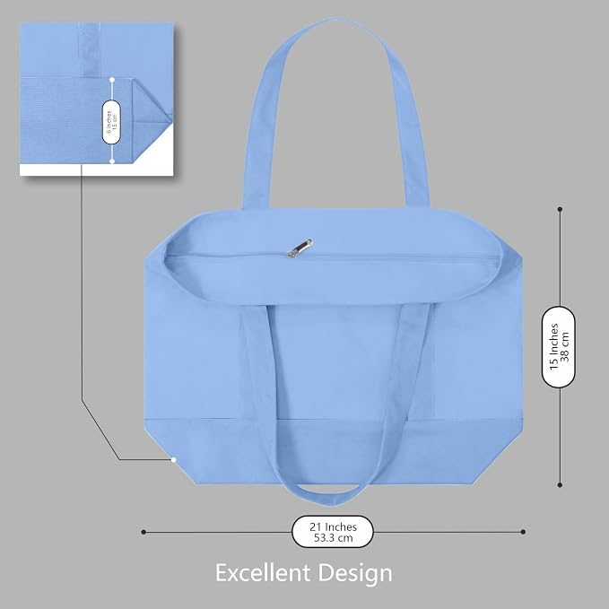 TOPDesign 6-Pack Canvas Tote Bags - Image 5