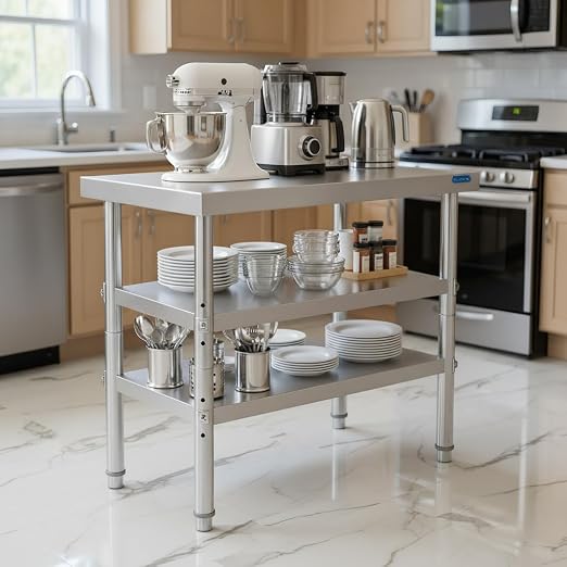 Stainless Steel Table Commercial Stainless Steel Prep Table 18 x 30 Inch - Image 2