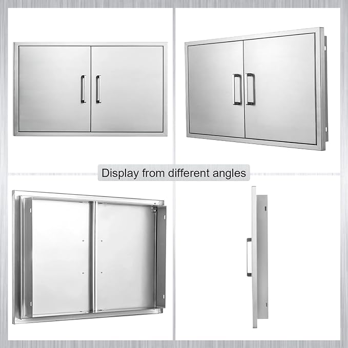 Outdoor Kitchen Door, Outdoor Kitchen Access Door, Stainless Steel BBQ Double - Image 7