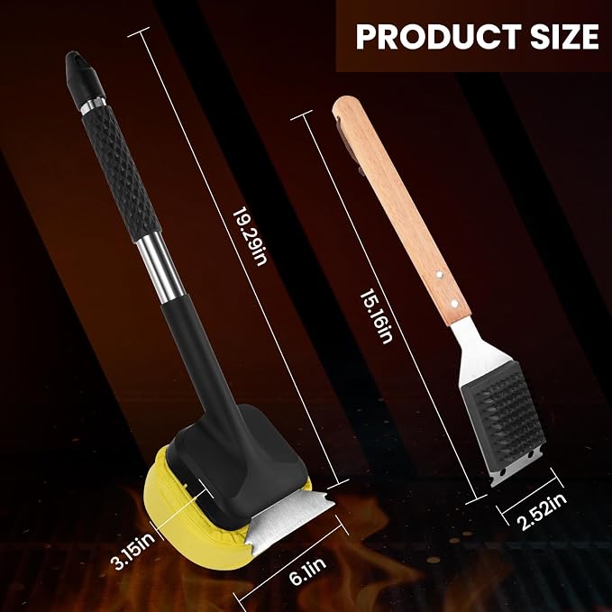 Steam Grill Scruber Brush for Outdoor Sponge Grill-Steam Grill Cheaning Scraper - Image 5