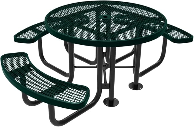 COATEDOUTDOORFURNITURE Heavy-Duty Portable Outdoor Picnic Table by CoatedOutdoorFurniture