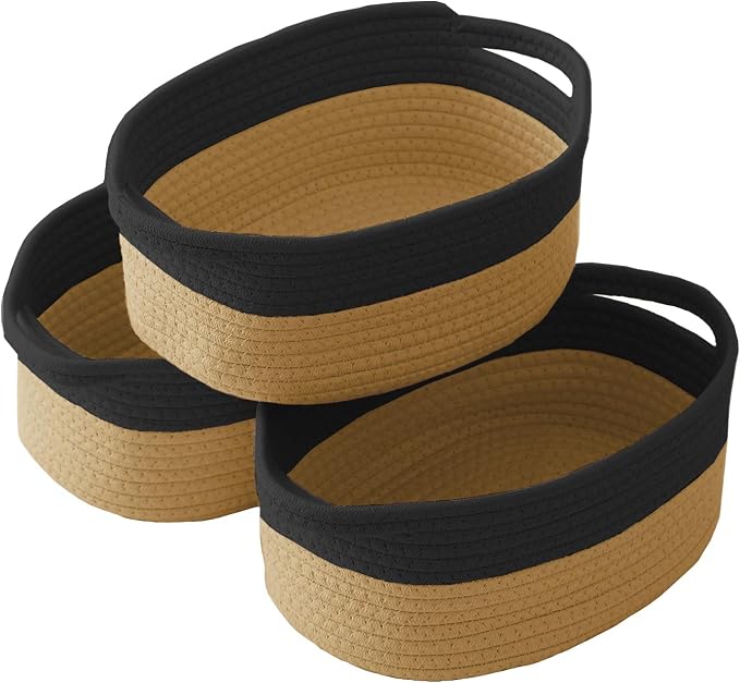 Woven Basket, Small Rope Storage Bin by JMvicyroam