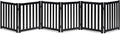 LZRS 6-Panel Extra-Wide Freestanding Wooden Dog Gate Indoor – 24”High Foldable by LZRSPET