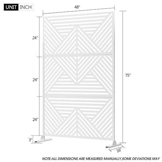 Casaphoria 72" H x 47" W Metal Outdoor Privacy Screen, Freestanding Decorative - Image 8