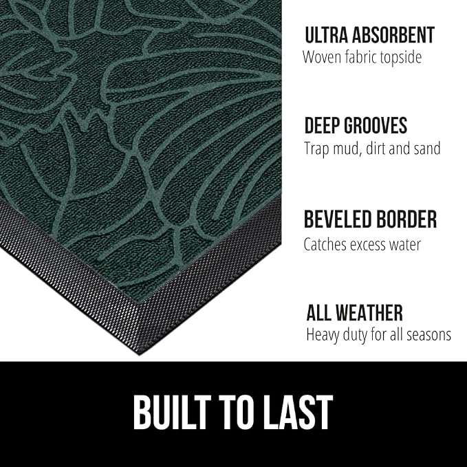 GORILLA GRIP 100% Waterproof All-Season WeatherMax Doormat US Designed Natural - Image 3