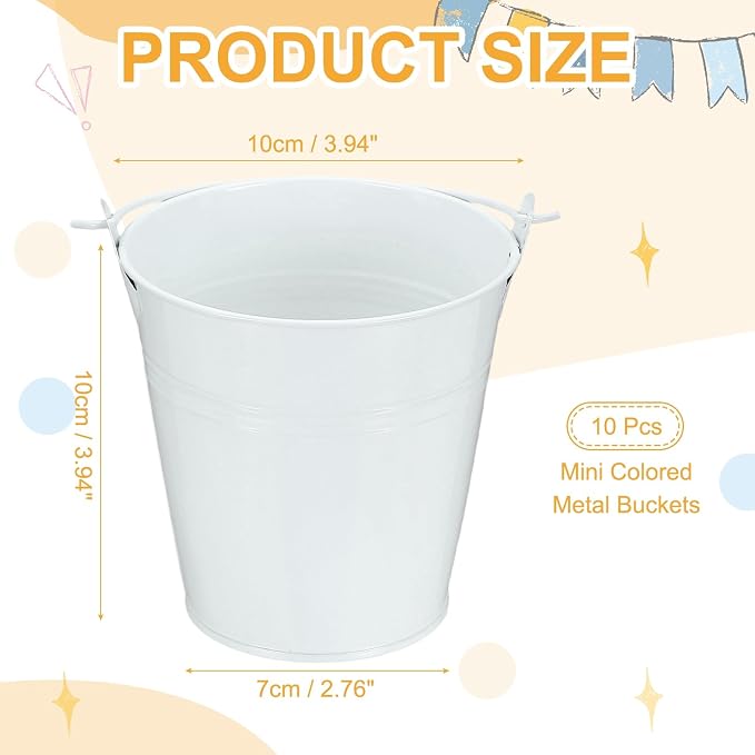 Small Metal Buckets, Mini Buckets - Image 2