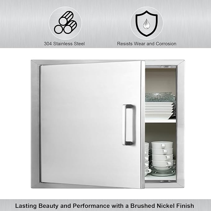 Outdoor Kitchen Door, 23 "W17 H Outdoor Kitchen Access Door, Stainless Steel - Image 5