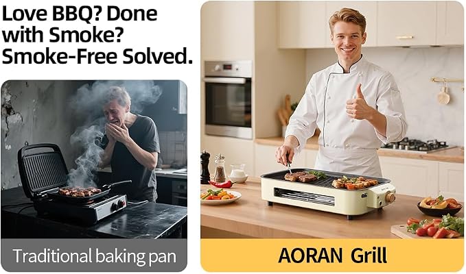 AORAN Indoor Grills Electric Smokeless – Versatile Smokeless Indoor Grill - Image 4