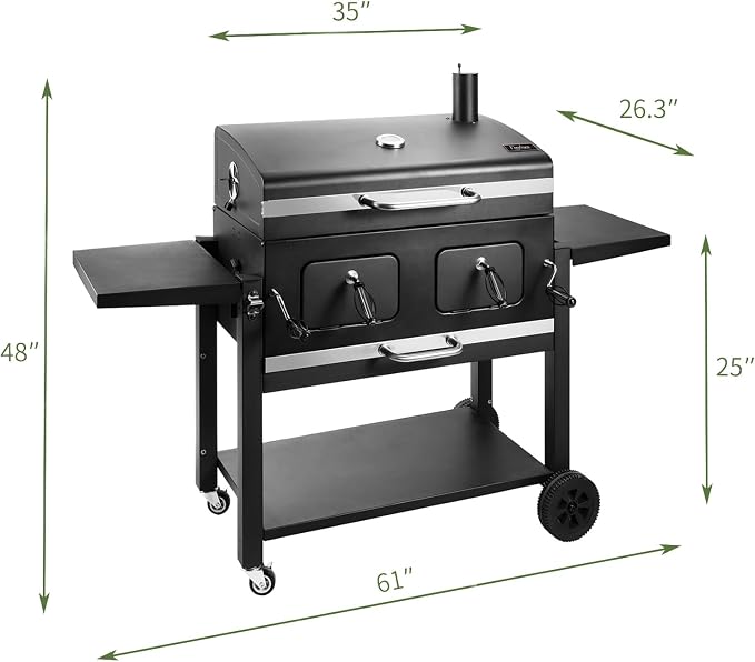 Kenadne Charcoal Grill Outdoor BBQ Grill, Extra Large Cooking Area 794 Square - Image 3