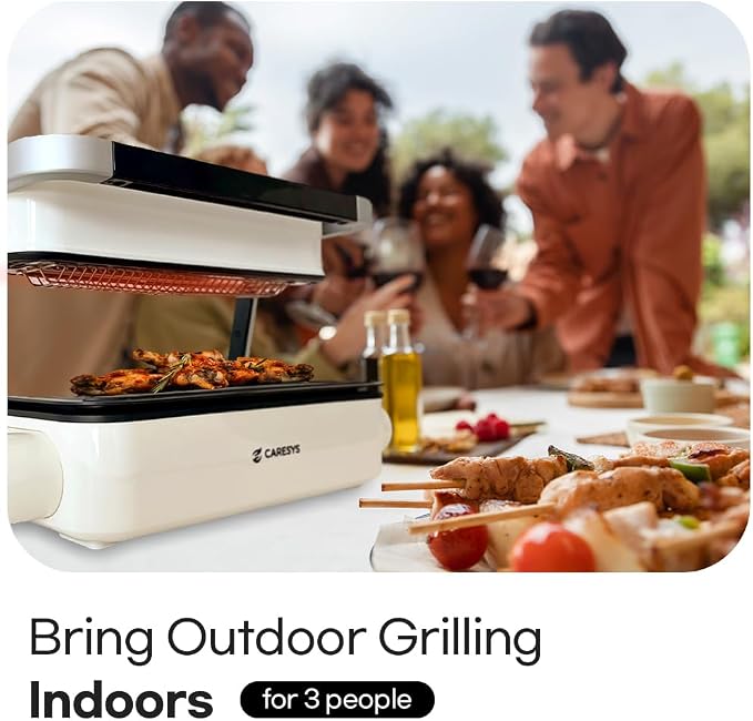 Smokeless Double Care Grill, Electric Indoor Tabletop Grill, Dual Heating - Image 2