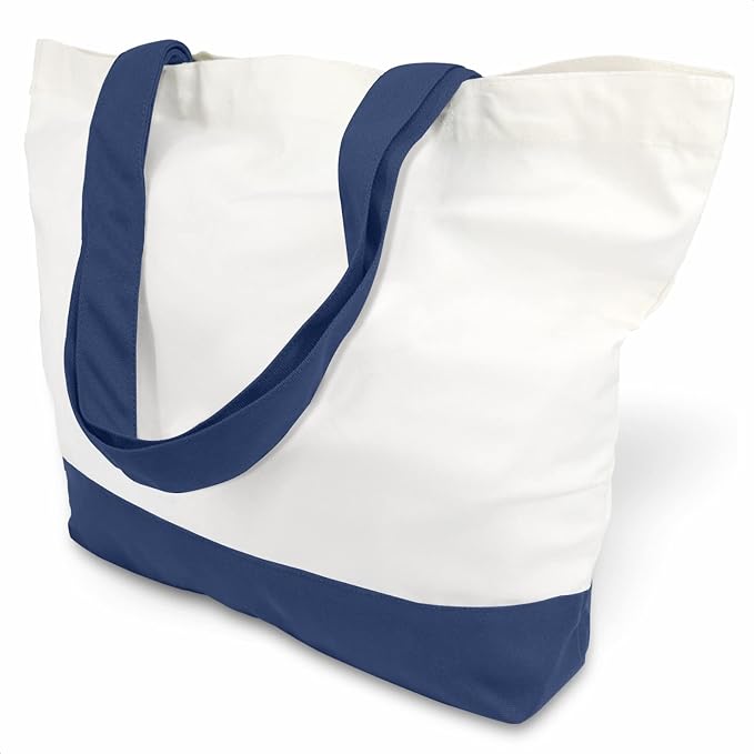 TOPDesign 1-Pack Super Strong Large 12oz Cotton Canvas Tote Bag, Reusable by TOPDesign