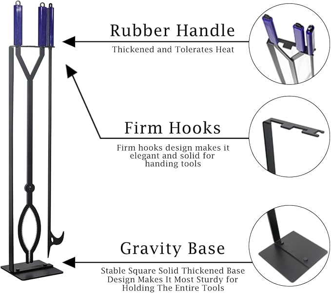 Heavy Duty Fire Pit Tools Set - Image 4