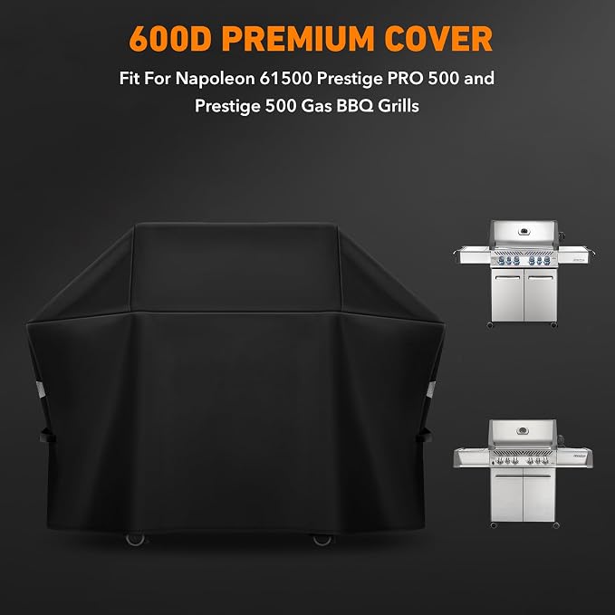 Heavy Duty Grill Cover Fit for Napoleon 61500 Prestige PRO 500 and Prestige 500 - Image 2