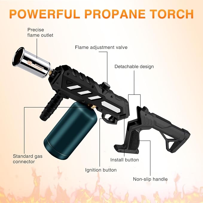 Powerful Propane Torch Gun, Kitchen Grill Torch - Image 2