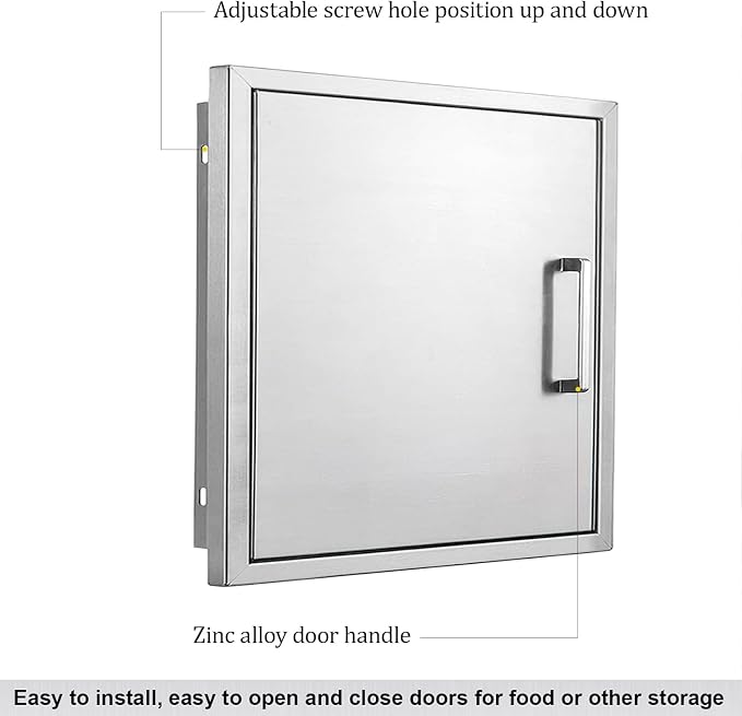 Outdoor Kitchen Door, 23 "W17 H Outdoor Kitchen Access Door, Stainless Steel - Image 8