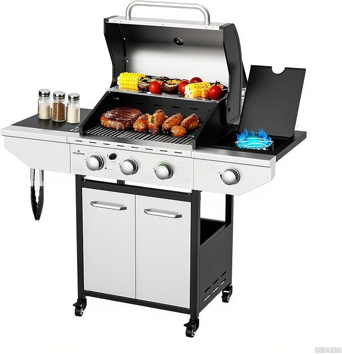 3-Burner Propane Gas BBQ Grill by LOUAORIS