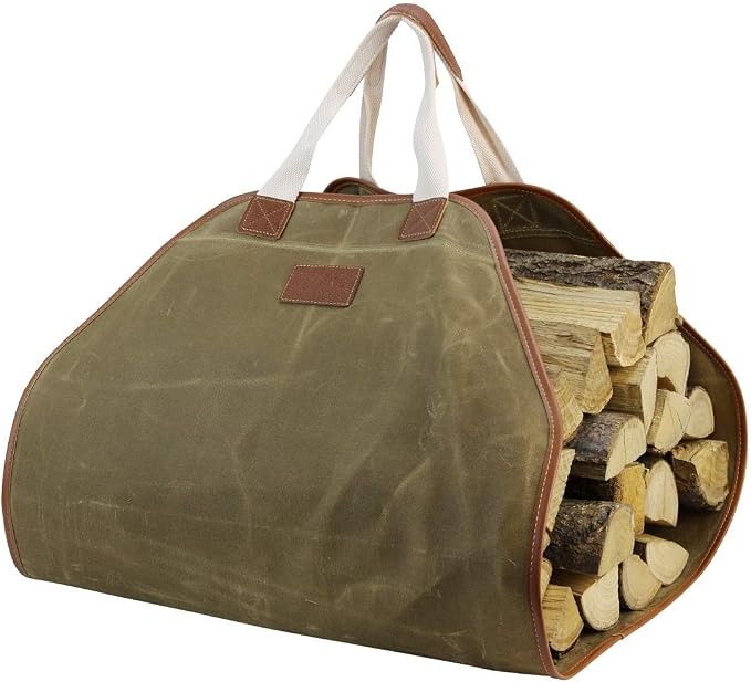 INNO STAGE Canvas Log Carrier Bag, Durable Wood Tote, Fireplace Stove - Image 8