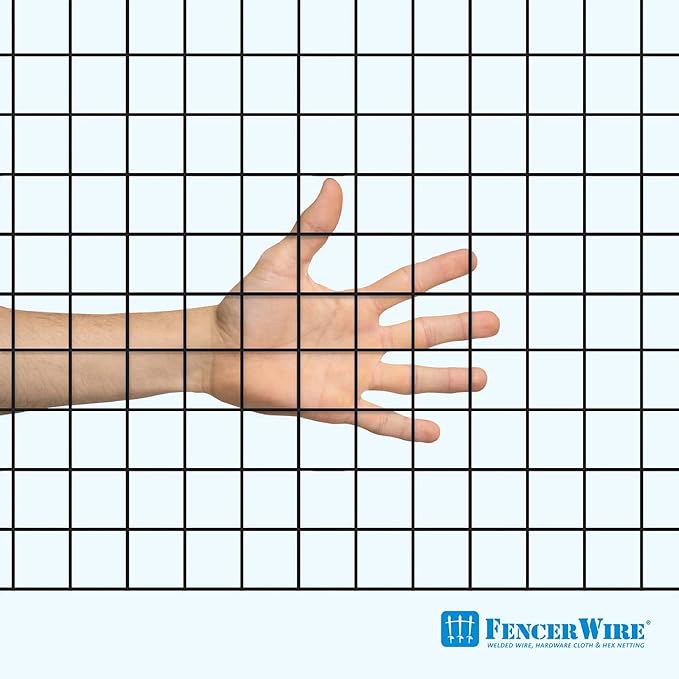 Fencer Wire 16 Gauge Black Vinyl Coated Welded Wire Mesh Size 1 inch by 1 inch - Image 9
