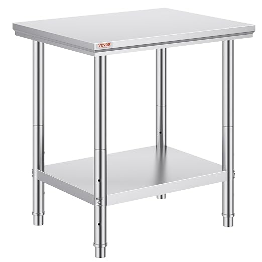 Mophorn Commercial Worktable & Workstation 24 x 30 x 32 Inch Stainless Steel by VEVOR