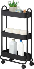 SunnyPoint Slim Rolling Storage Cart, 3 Tier Bathroom Storage Organizer Bathroom by SunnyPoint