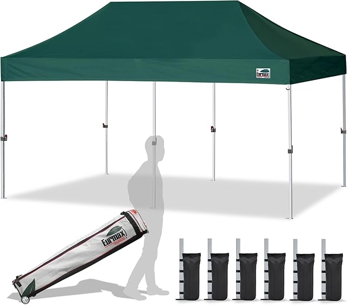 Eurmax USA 10'x20' Pop Up Canopy Tent Commercial Instant Canopies by Eurmax
