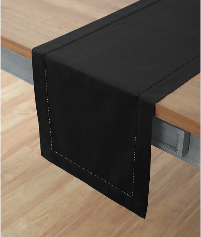 Solino Home Black Table Runner 48 Inches - Image 2