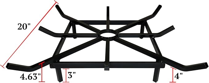 SteelFreak Heavy Duty Square Wheel Fire Pit Grate - Image 2