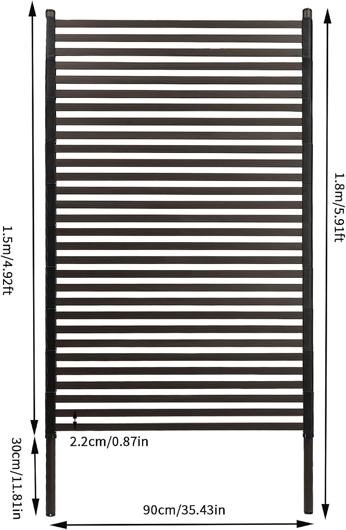 Metal Outdoor Privacy Screen, Freestanding Outdoor Divider Decorative Privacy - Image 2