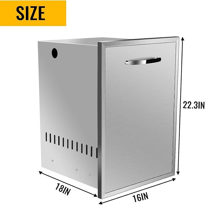 Outdoor Kitchen Stainless Steel Triple Access BBQ Drawers - Image 2