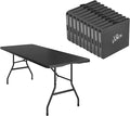 10 Pack of 6 Foot Foldable Table by VISTACASA