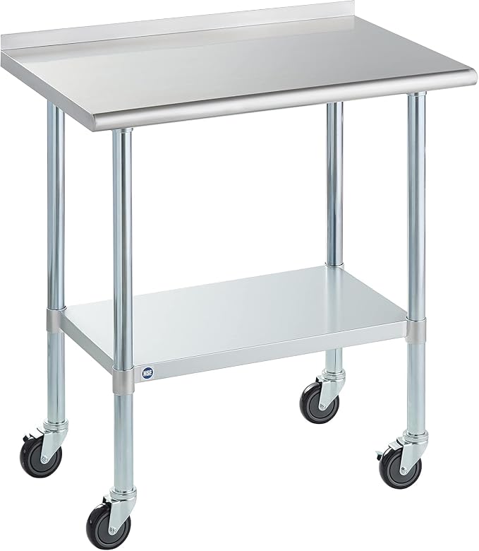 Stainless Steel Table for Prep & Work by ROCKPOINT