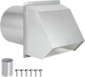 6 Inch Wall Vent Cover, Exterior Wall Vent Hood by JYINCPED