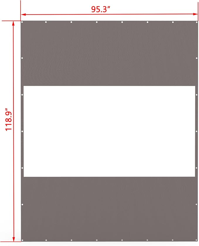 Domi Heavy Duty Outdoor Clear Panel Curtain, 18 oz Waterproof PVC Polyester - Image 7