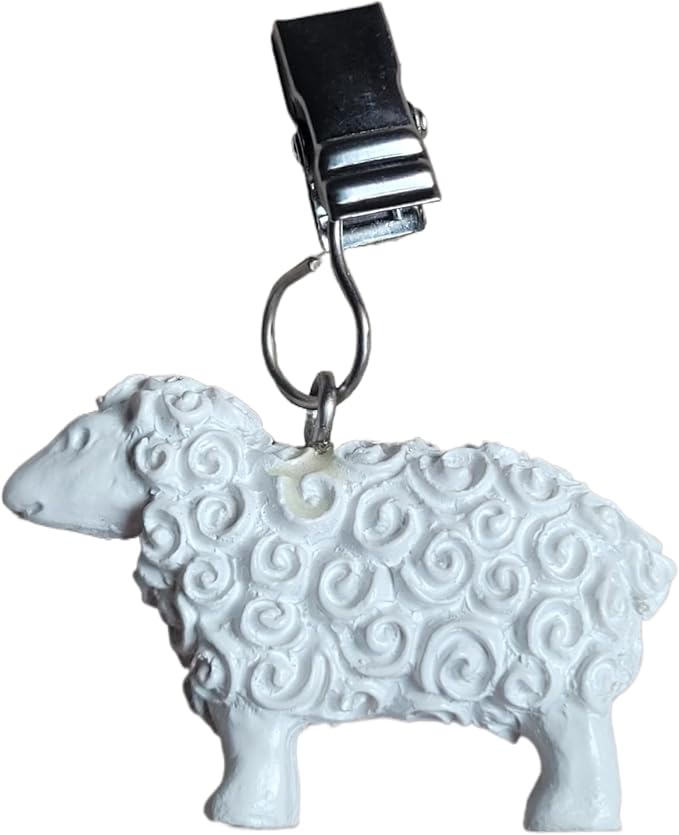 TwoFish Home Set of 4 Sheep Resin Tablecloth Weights Clips Sheep Handicraft - Image 3