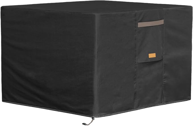 Fire Pit Cover 600D Heavy Duty Waterproof Fabric by GardenBalsam