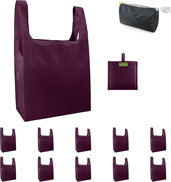 BeeGreen Burgundy Reusable Grocery Bags by BeeGreen
