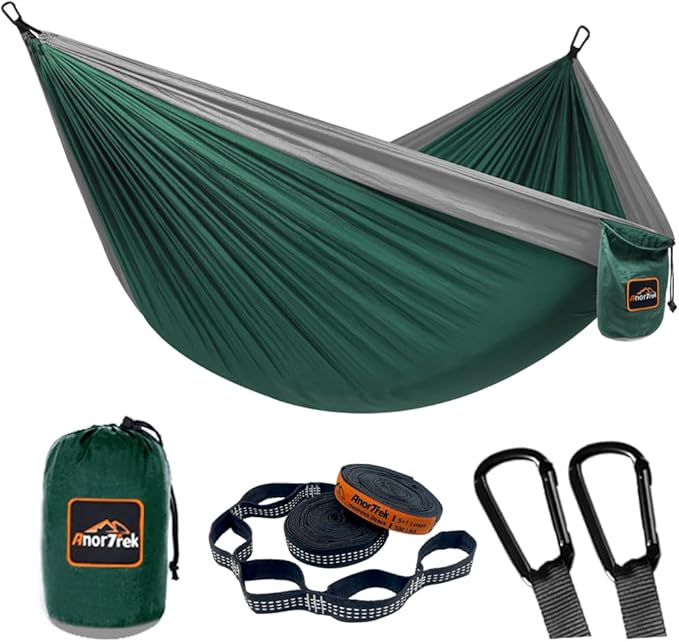 Hammock with Tree Straps, 210T Nylon, 500 lb Capacity