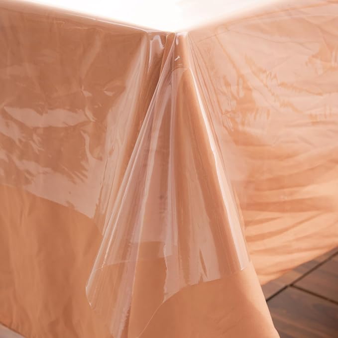 Clear Plastic Tablecloth Protector Rectangle 54x120 inch Waterproof Oilproof - Image 6